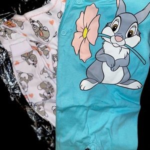 Thumper pajama set . Never worn 0 to 3months